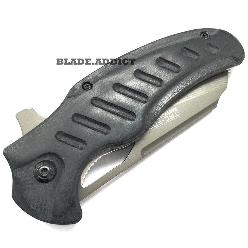 8" TAC FORCE TITANIUM Spring Assisted Open FOLDING Pocket Knife - BLADE ADDICT