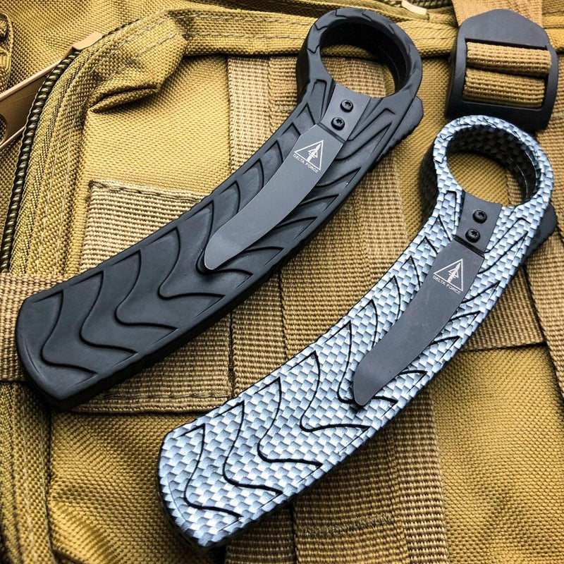 AUTO KARAMBIT DUAL ACTION OTF - Carbon Fiber or Rainbow Blade - BLADE ADDICT