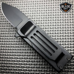 Lighter Holder w/ Spring Assisted Open Folding Pocket Knife Black - BLADE ADDICT