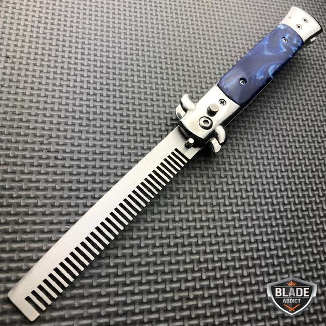 Automatic Tactical Switch Blade Comb Pocket Knife | BLADE ADDICT