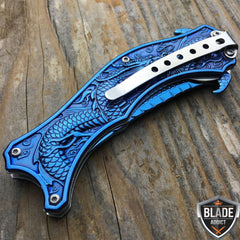 Blue Dragon Pocket Knife - BLADE ADDICT