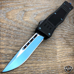 Ghost Tactical OTF Pocket Knife Blue - BLADE ADDICT