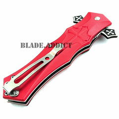 CELTIC CROSS Folding Blade STILETTO Pocket Knife - BLADE ADDICT