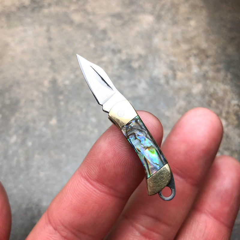 Mini Folding Pocket Knife Blade Cutter Keychain D - BLADE ADDICT