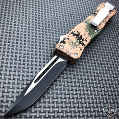 Tactical Trooper OTF Knife Digi Brown Camo - BLADE ADDICT