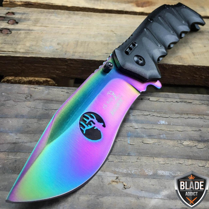 Elk Ridge Rainbow Fade Pocket Knife - BLADE ADDICT