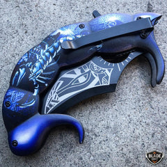 Fantasy Scorpion Assisted Open Folding Pocket Knife Karambit Blade - BLADE ADDICT