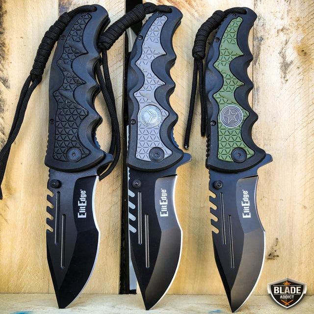 Military Marines Air Force Army Tactical Spring Assisted Pocket Knife - BLADE ADDICT