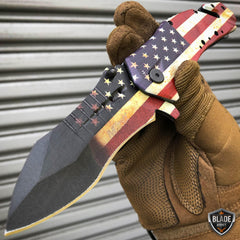 MTECH American FLAG Spring Assisted Folding Open POCKET KNIFE Rescue PATRIOTIC - BLADE ADDICT