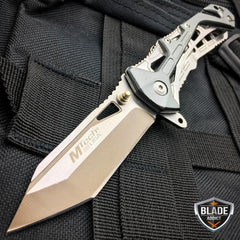 MTECH USA Tanto Blade Spring Assisted Tactical Folding Pocket Knife - BLADE ADDICT