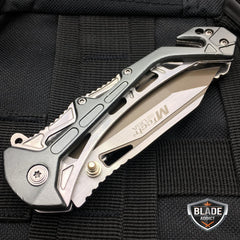 MTECH USA Tanto Blade Spring Assisted Tactical Folding Pocket Knife - BLADE ADDICT