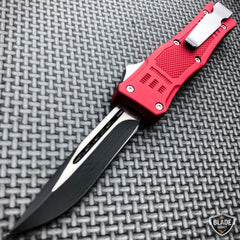 Tactical Trooper OTF Knife Red - BLADE ADDICT