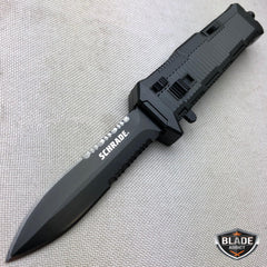 Schrade Viper OTF Assisted Opening Pocket Knife Serrated Spear Point - BLADE ADDICT