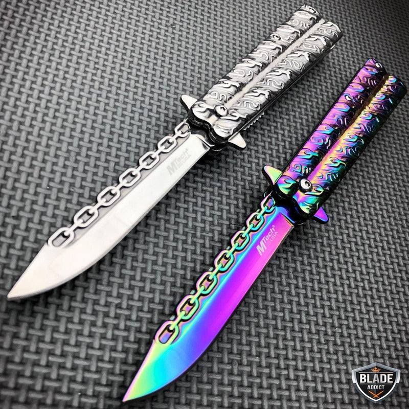 TAC-FORCE CHAIN Spring Assisted Open Folding Pocket Knife Combat - BLADE ADDICT