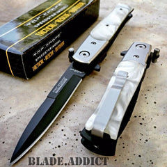 TAC FORCE MILANO STILETTO Spring Assisted Open Folding Pocket Knife - BLADE ADDICT