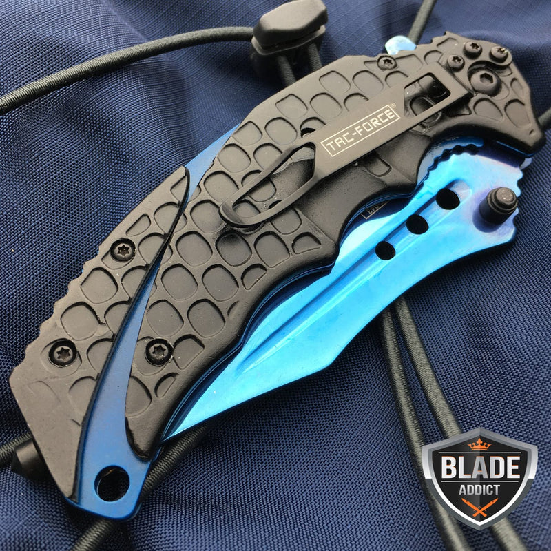 TAC FORCE Military Spring Assisted Open Tactical Rescue Pocket Knife - BLADE ADDICT