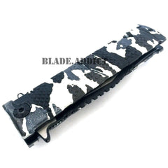 TAC FORCE Spring Assisted Open SAWBACK BOWIE Rescue Pocket Knife Camo - BLADE ADDICT