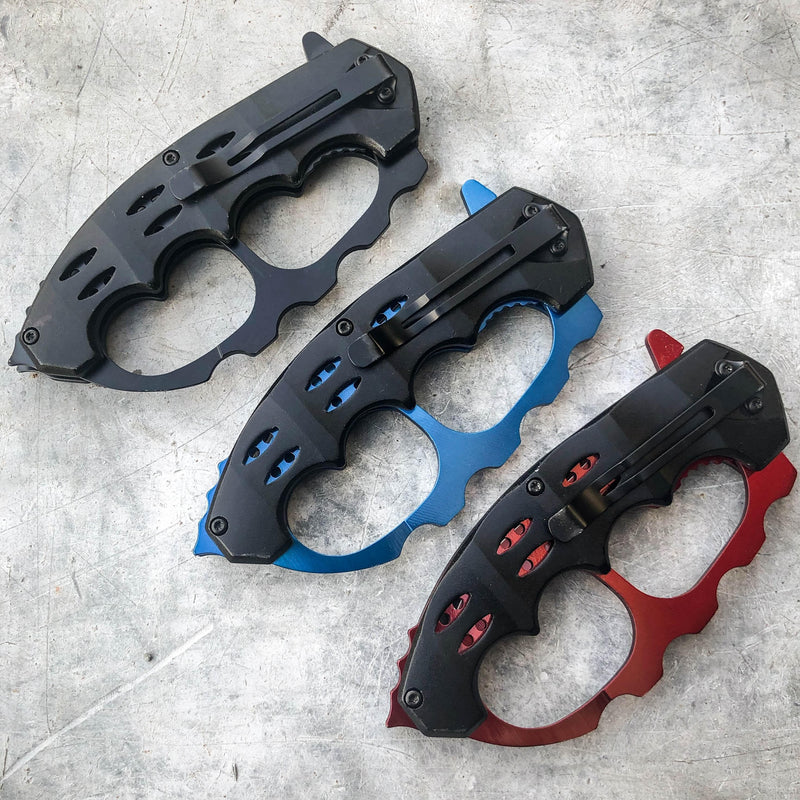 Tactical Knuckle Punisher Spring Assisted Pocket Knife - BLADE ADDICT