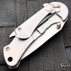 Tactical Spring Assisted Open Folding Pocket Knife w/ Bottle Opener - BLADE ADDICT