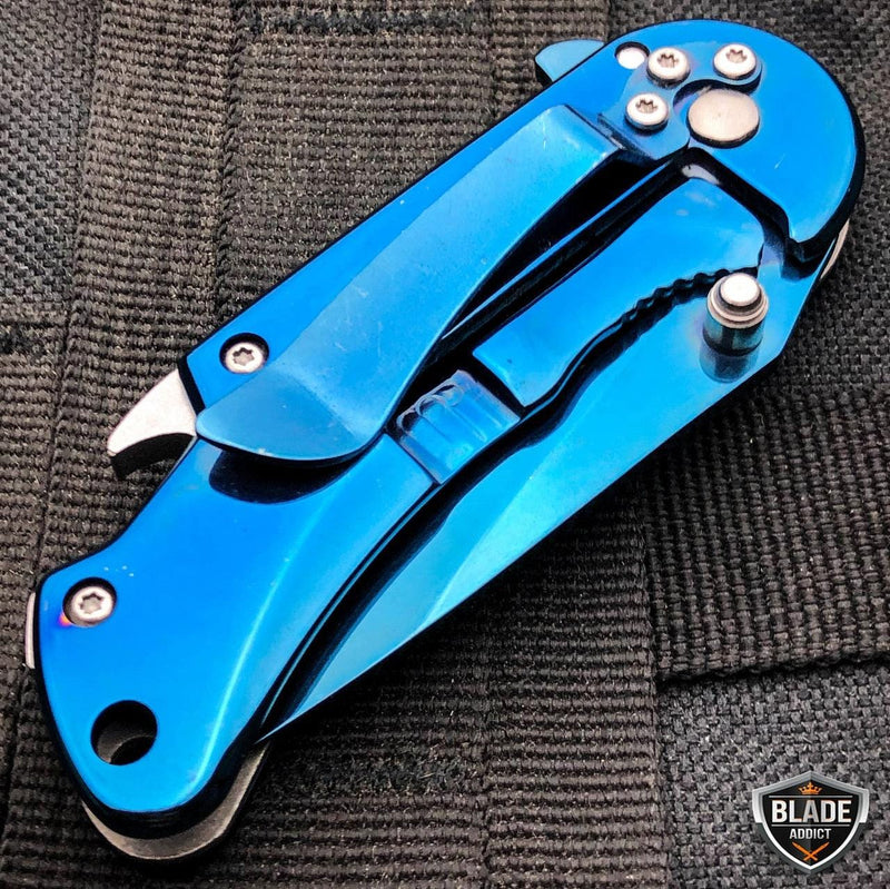 Tactical Spring Assisted Open Folding Pocket Knife w/ Bottle Opener - BLADE ADDICT