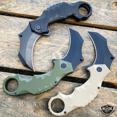 TACTICAL Spring Assisted Open G10 KARAMBIT Claw Folding Pocket Knife - BLADE ADDICT