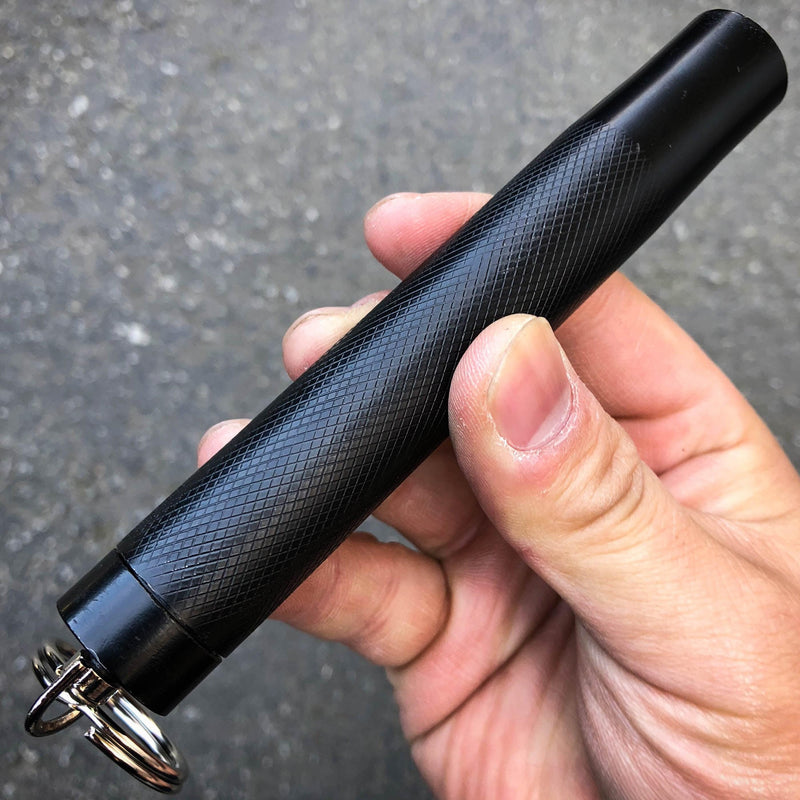 12" Pocket Police Baton Style Walking Stick for Portable Self Defense - BLADE ADDICT