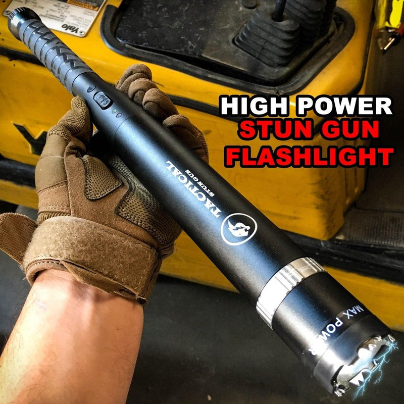 High Power Tactical POLICE Stun Gun LED Flashlight Shock Torch NEW - BLADE ADDICT