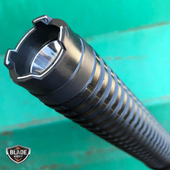LONG POLICE Stun Gun 350 Million Volt Rechargeable + LED Flashlight - BLADE ADDICT