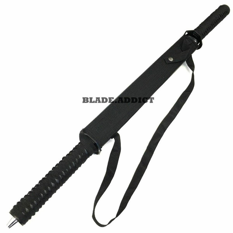 2 PC 23" HUNTING NINJA MACHETE KNIFE FULL TANG SURVIVAL SWORDS - BLADE ADDICT