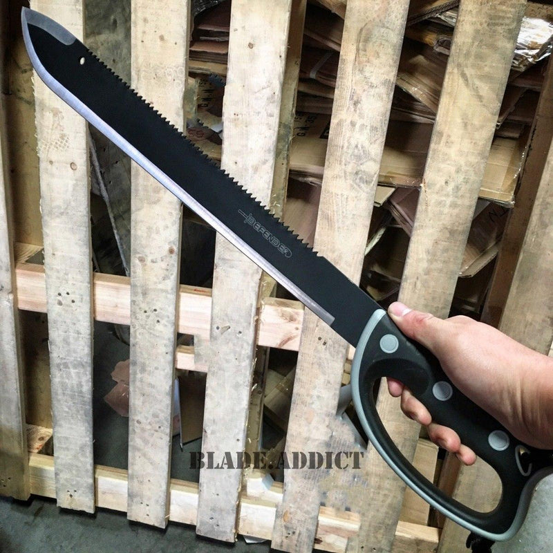 24" JUNGLE MACHETE HUNTING KNIFE MILITARY TACTICAL SURVIVAL - BLADE ADDICT