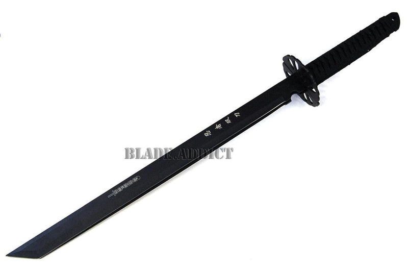 2PC 27" HUNTING DOUBLE NINJA MACHETE KNIFE MILITARY SURVIVAL SWORDS - BLADE ADDICT