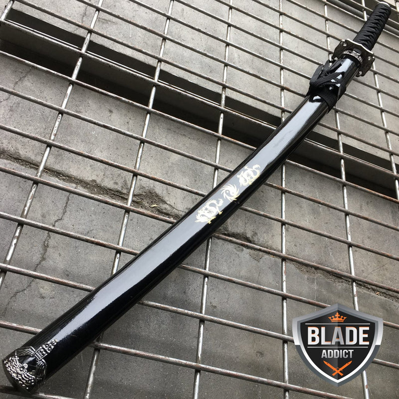 40" Black Dragon SAMURAI NINJA Bushido KATANA Japanese Sword - BLADE ADDICT