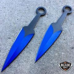 BLUE NINJA SWORD Full Tang Tactical Blade Katana 2PCS Throwing Knife - BLADE ADDICT