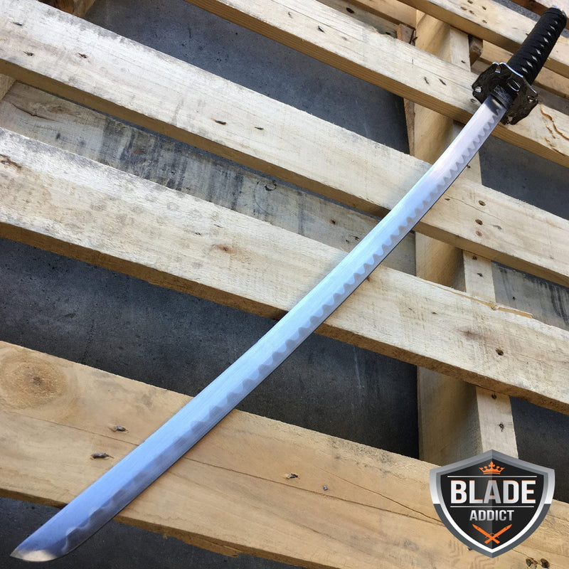 KATANA Samurai Sword High Carbon Steel Ninja Blade RED Dragon Tang - BLADE ADDICT