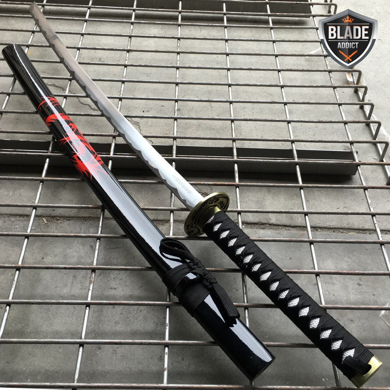Sword KATANA High Carbon Steel Ninja Blade BLACK Tang | BLADE ADDICT