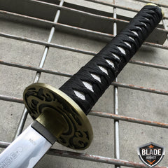 Samurai Sword KATANA High Carbon Steel Ninja Blade BLACK Dragon Tang - BLADE ADDICT