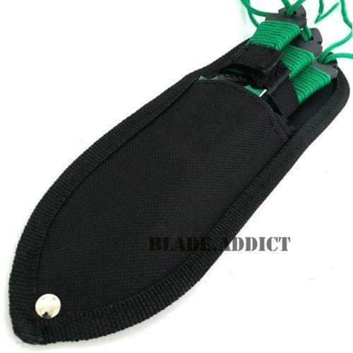 3PC Green Kunai Throwing Knives - BLADE ADDICT