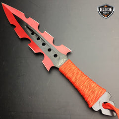 3PC Red Ninja Kunai Throwing Knives - BLADE ADDICT