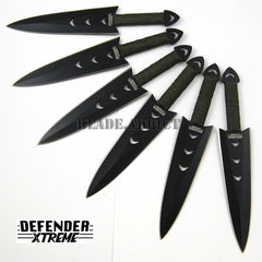 6PC Ninja Tactical Kunai Throwing Knife Set w/ Sheath - BLADE ADDICT