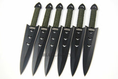 6PC Ninja Tactical Kunai Throwing Knife Set w/ Sheath - BLADE ADDICT