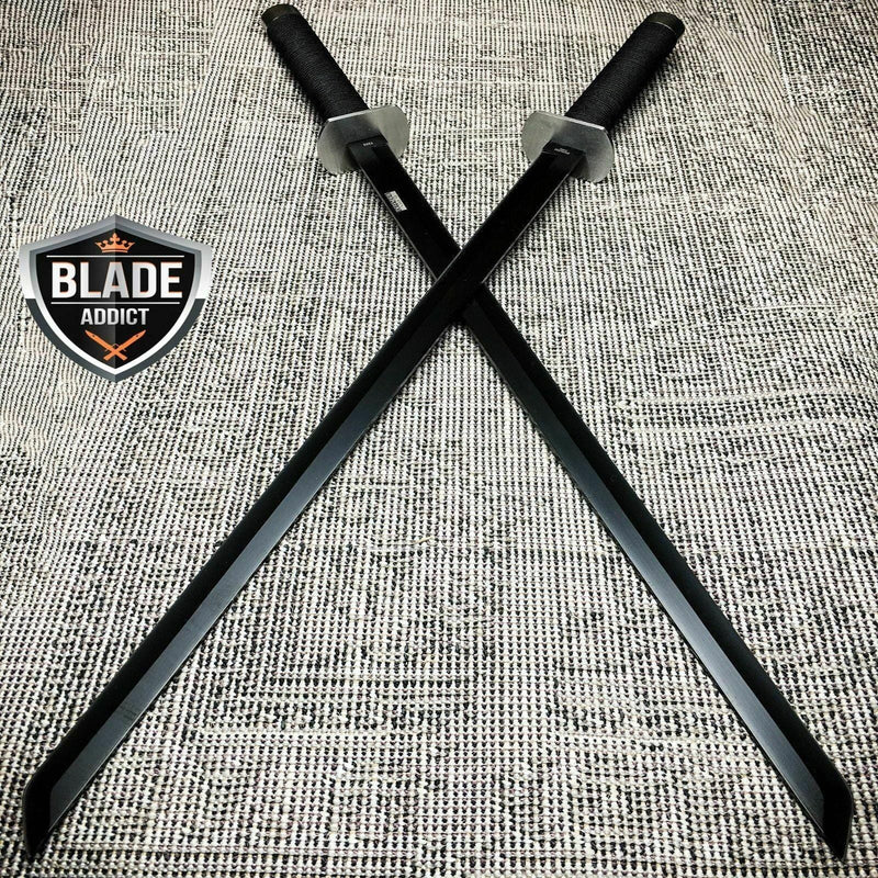 2 PC Large Dual 26" Ninja Samurai Twin Tanto Blade Sword Set - BLADE ADDICT