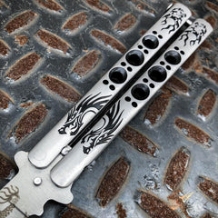 Silver Dragon Striker Balisong Butterfly Knife - BLADE ADDICT