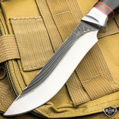 9.5'' Hunting Survival Outdoor Fishing Fixed Blade w/ Wood Handle - BLADE ADDICT