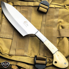 11'' GENUINE BONE HANDLE Kitchen Hunting Knife Stainless Steel Blade - BLADE ADDICT