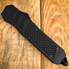 Black Phantom OTF Dual Action Pocket Knife V2 - BLADE ADDICT