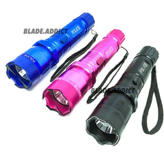 3PC METAL STINGTEC Stun Guns 230 Million Volt Rechargeable LED Flashlight - BLADE ADDICT