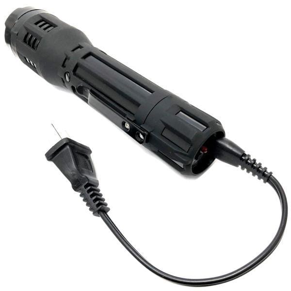 POLICE FORCE Stun Gun 10MV Rechargeable LED Flashlight w/ BLACK Case - BLADE ADDICT