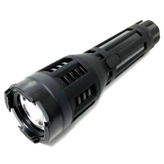 POLICE FORCE Stun Gun 10MV Rechargeable LED Flashlight w/ BLACK Case - BLADE ADDICT