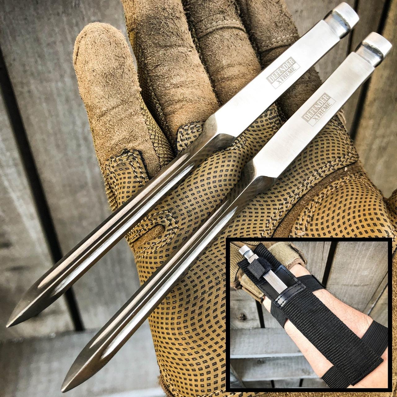 Kunai 9 Throwing Knife Set of 3 Knives - Naruto Ninja - Blade Heavy -  Stainless Steel