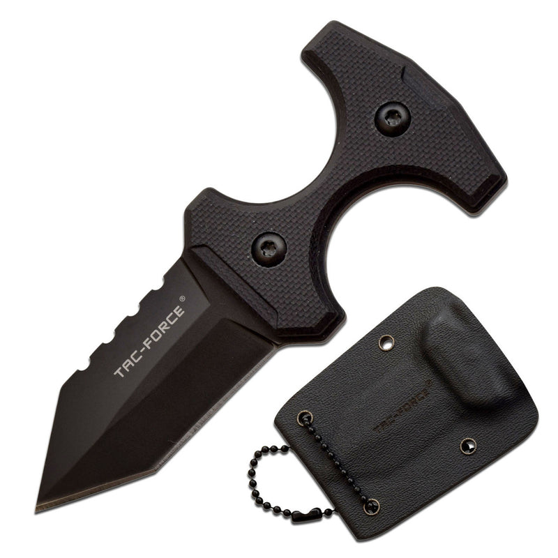 Militant Black Fixed Blade Neck Knife - BLADE ADDICT